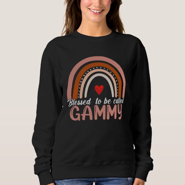 Sweatshirt Cute Blessed To Be Called Gammy Rainbow Women Moth (Devant)