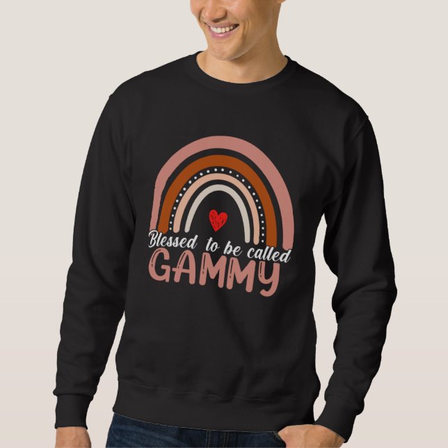 Sweatshirt Cute Blessed To Be Called Gammy Rainbow Women Moth (Devant)