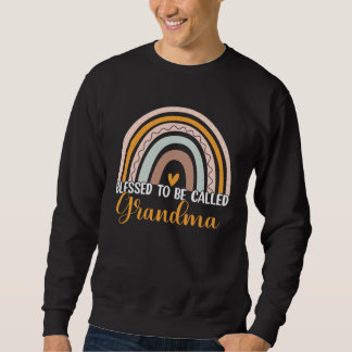 Sweatshirt Cute Blessed To Be Called Grandma Boho Rainbow Mot