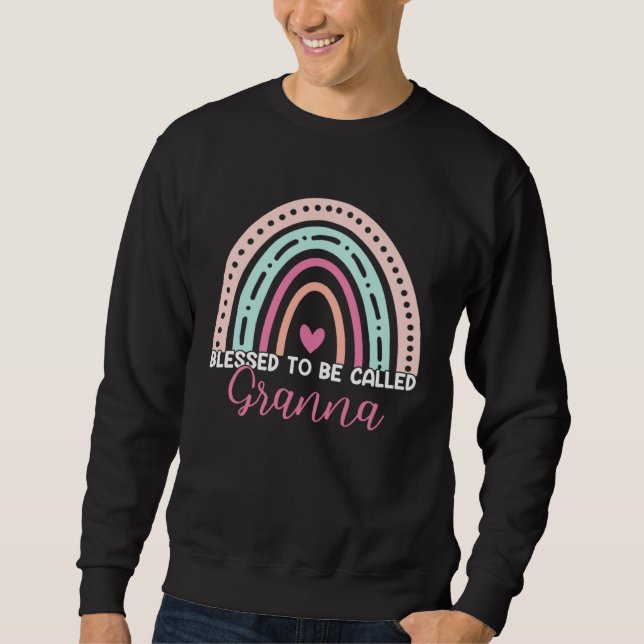 Sweatshirt Cute Blessed To Be Called Granna Rainbow Mom Grand (Devant)
