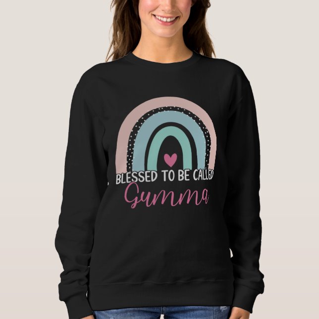 Sweatshirt Cute Blessed To Be Called Gumma Boho Rainbow Mom G (Devant)
