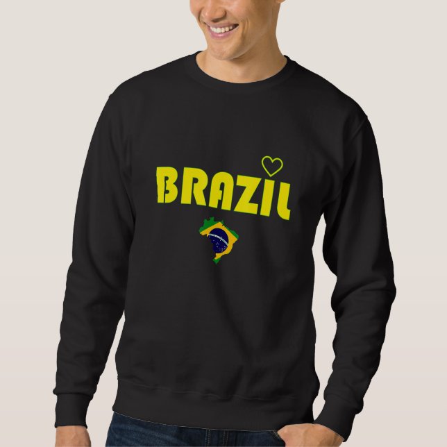 Sweatshirt Cute Brazil Heart National South Latin America Wom (Devant)