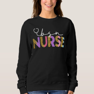 Sweatshirt Cute Bsn Infirmière Diplôme Rn Leopard Bachelors N