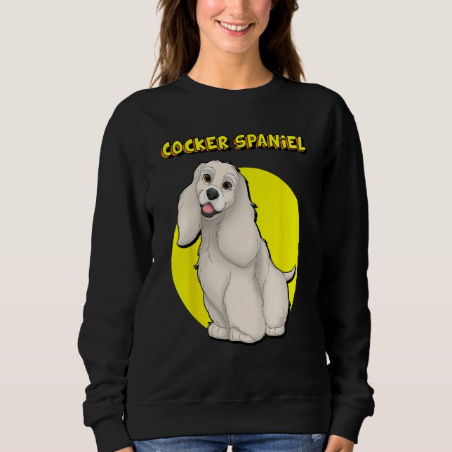 Sweatshirt Cute Buff Cocker Spaniel (Devant)