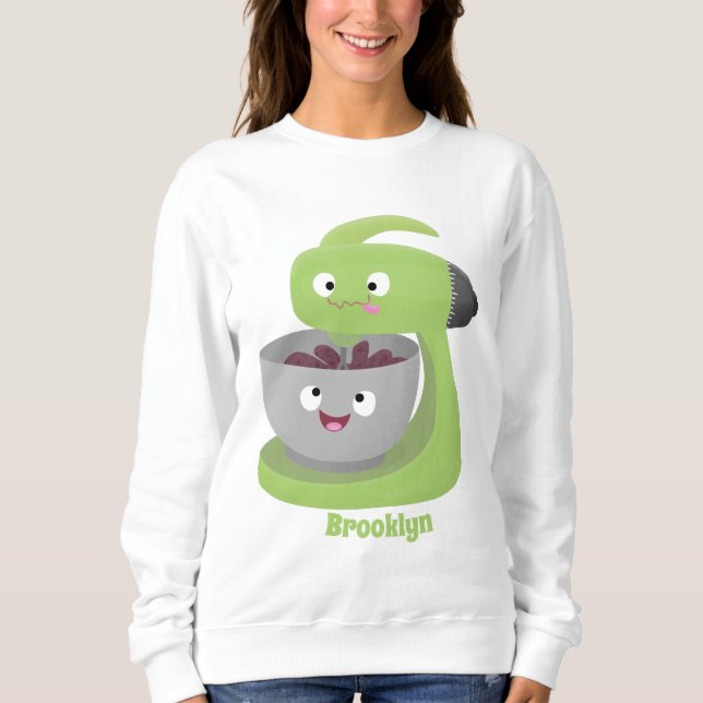 Sweatshirt Cute cake mixer cuisine appareil dessin animé (Devant)