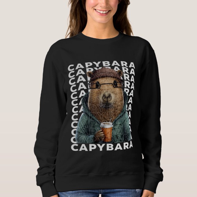 Sweatshirt Cute Capybara  Women Kids Capybara (Devant)