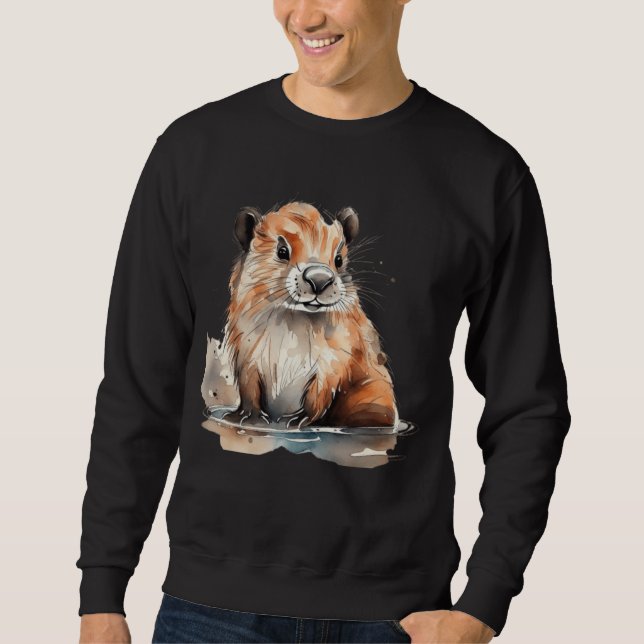 Sweatshirt Cute castor (Devant)