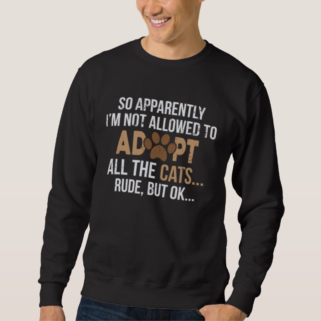Sweatshirt Cute Cat Adoption Animal Shelter Rescue  for Cat D (Devant)