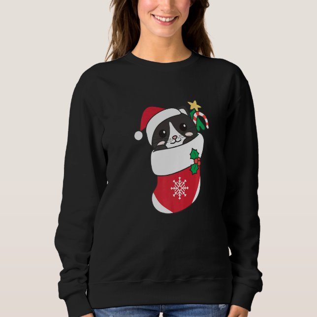 Sweatshirt Cute Cat For Christmas Cat  4 (Devant)