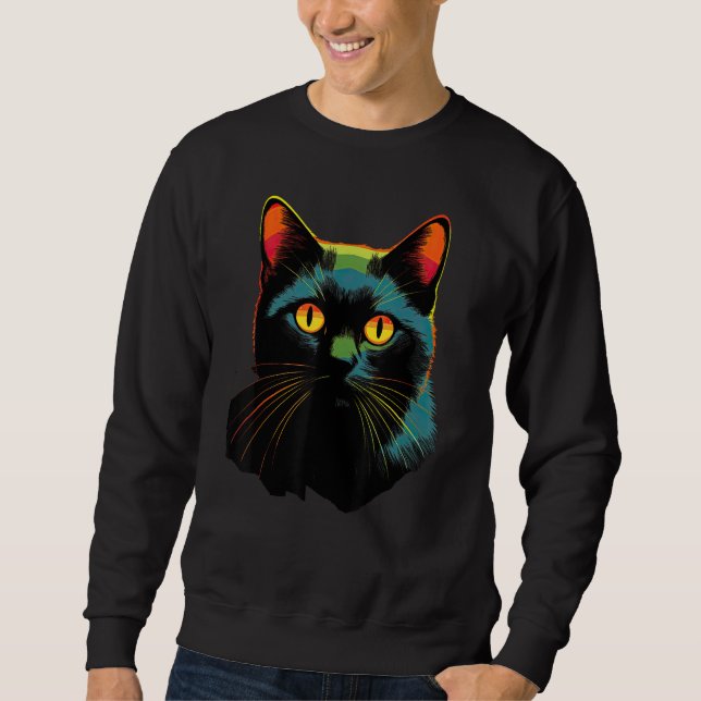 Sweatshirt cute Cat in Front of Rainbow cats  catowner 18 (Devant)