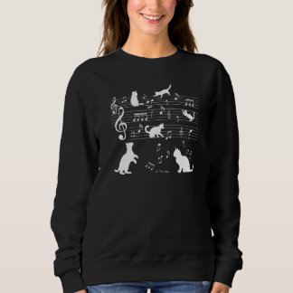 Sweatshirt Cute Cat Music