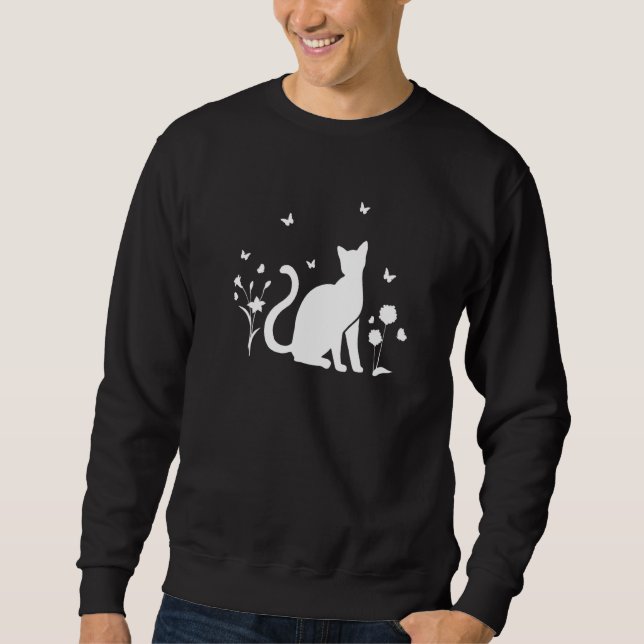 Sweatshirt Cute Cats Cat I Cute Cats Butterflies (Devant)