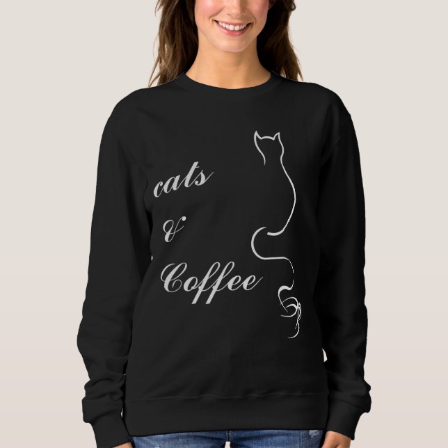 Sweatshirt Cute Cats et Café (Devant)