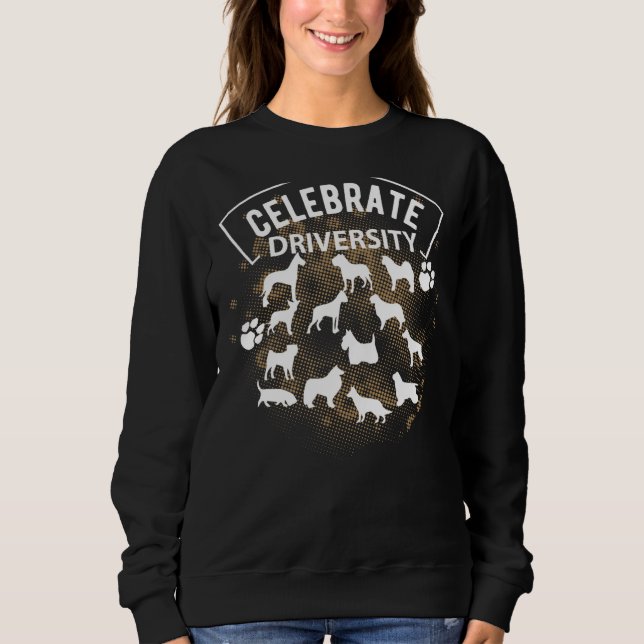 Sweatshirt Cute Célébrer Chiens Différentes races de chiens p (Devant)