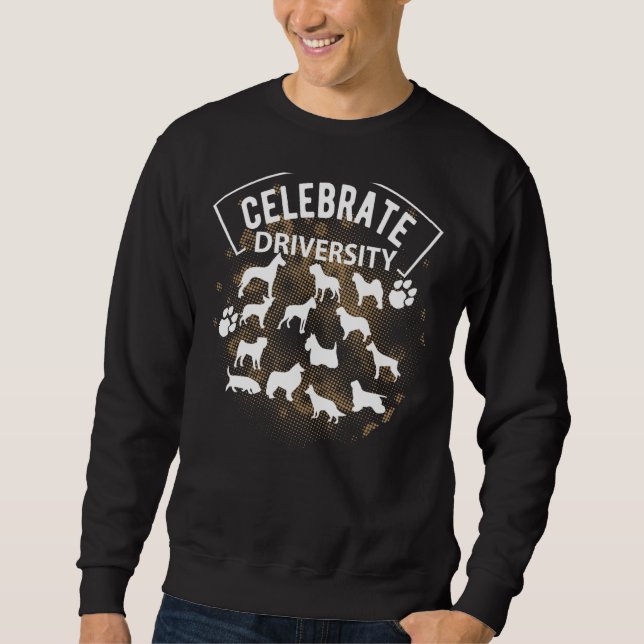 Sweatshirt Cute Célébrer Chiens Différentes races de chiens p (Devant)