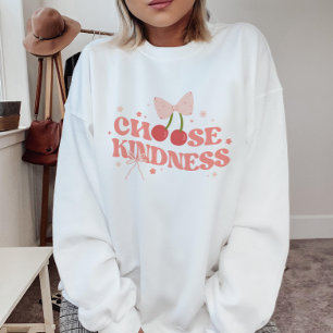 Sweatshirt Cute Cerises & Rubans Coquette 'Choisissez la gent