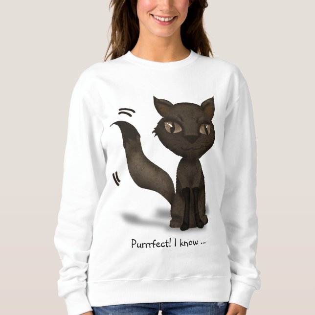 Sweatshirt Cute chat (Devant)