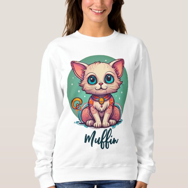 Sweatshirt Cute chat (Devant)