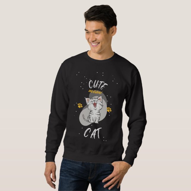 Sweatshirt Cute chat (Devant entier)