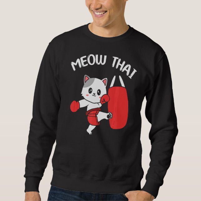 Sweatshirt Cute chat Muay Thai (Devant)