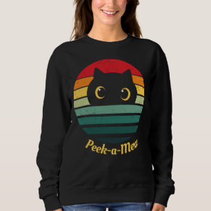 Sweatshirt Cute chat Visage Peek a Mew