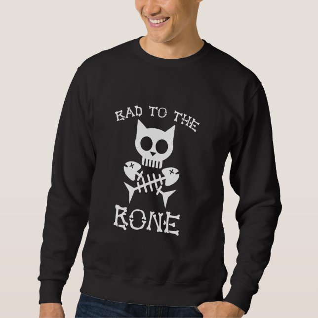 Sweatshirt Cute Chats T Animaux Mauvais À Bone Chat Plus Tail (Devant)