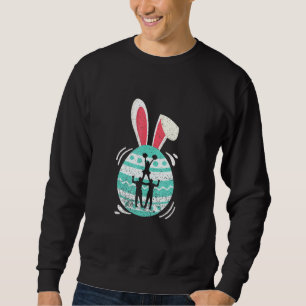 Sweatshirt Cute Cheerleader Oeufs de Pâques Costume lapin Dég