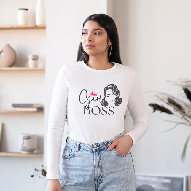 Sweatshirt Cute Chic Girl Boss Citation Forte Typographie Fem (Créateur téléchargé)