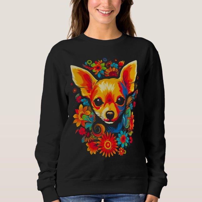 Sweatshirt Cute Chihuahua Dog (Devant)