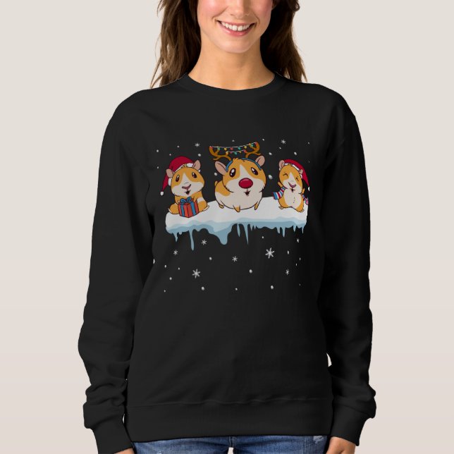 Sweatshirt Cute Christmas Guinea Pigs  Holiday  Animal (Devant)
