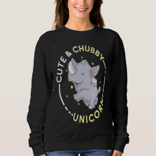 Sweatshirt Cute Chubby Unicorn Rhino Enfants animaux