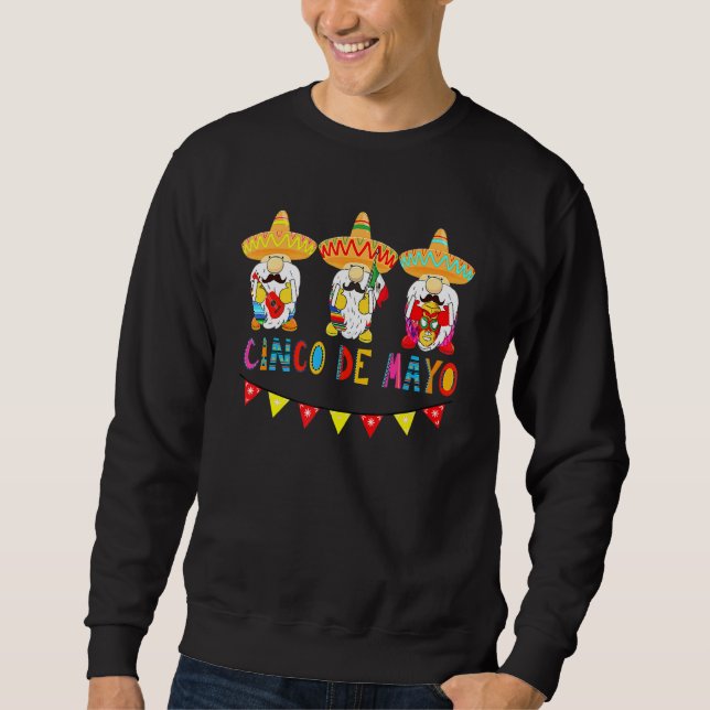 Sweatshirt Cute Cinco De Mayo Gnome Fête Mexicaine 202 (Devant)