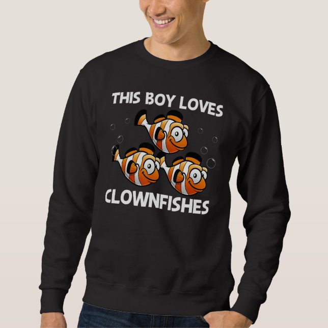 Sweatshirt Cute Clownfish For Boys Kids Anemonefish Sea Anima (Devant)