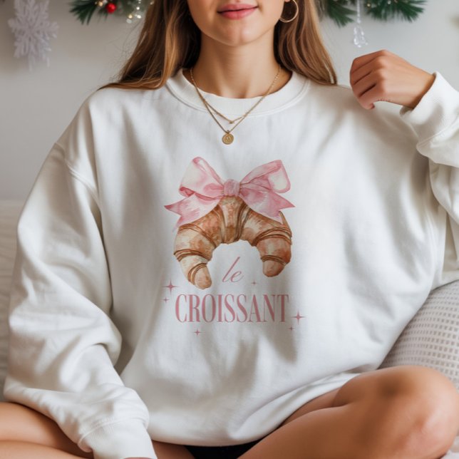 Sweatshirt Cute Coquette "Le Croissant" Boulangerie française (Créateur téléchargé)