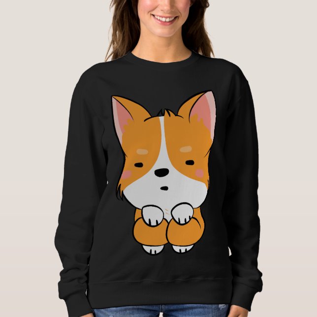Sweatshirt Cute Corgi 740 (Devant)