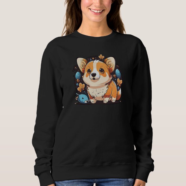 Sweatshirt Cute Corgi Cool Pembroke Welsh Corgi  12 (Devant)