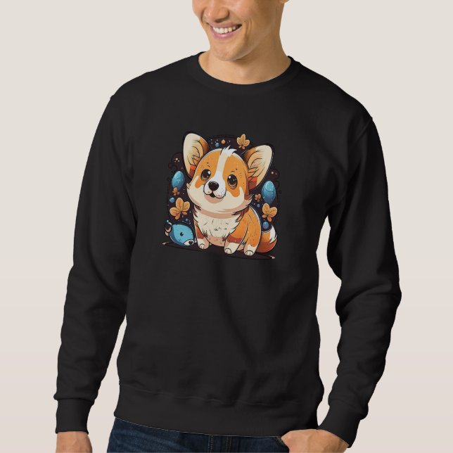 Sweatshirt Cute Corgi Cool Pembroke Welsh Corgi  12 (Devant)