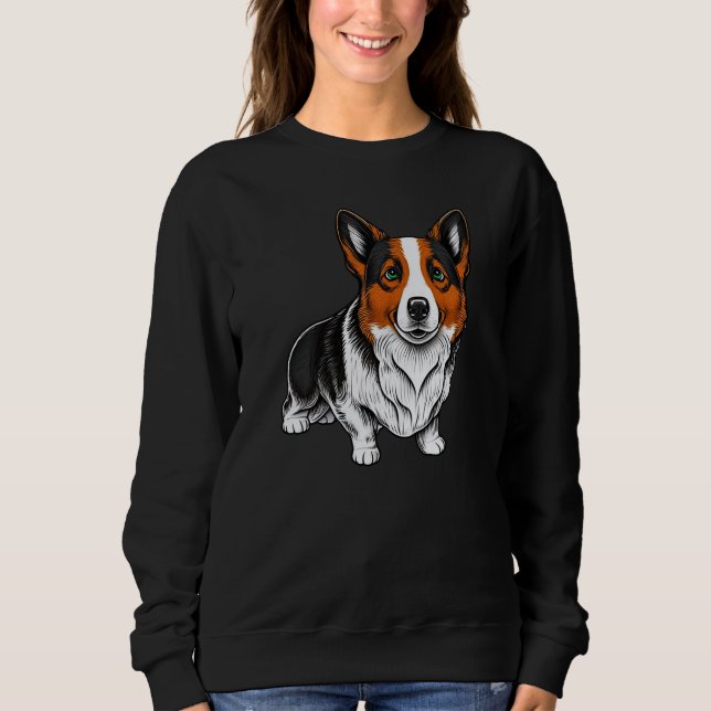 Sweatshirt Cute Corgi Cool Pembroke Welsh Corgi  9 (Devant)
