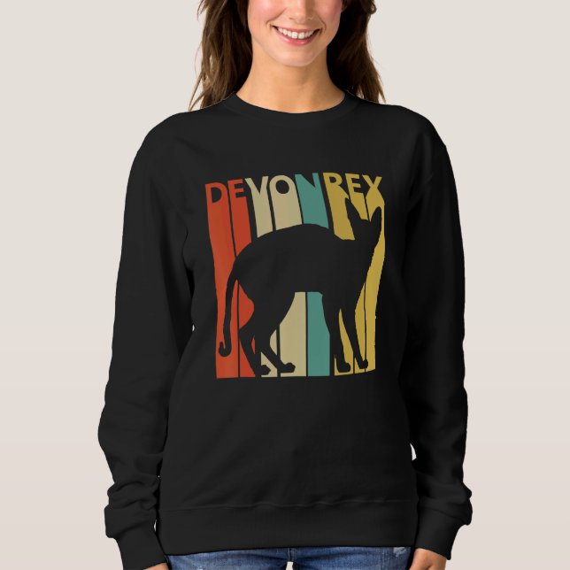 Sweatshirt Cute Devon Rex Cat (Devant)