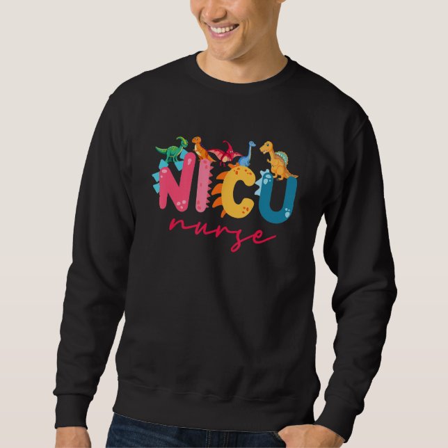 Sweatshirt Cute Dinosaurs Nurse Week Peds Nurse NICU Pediatri (Devant)