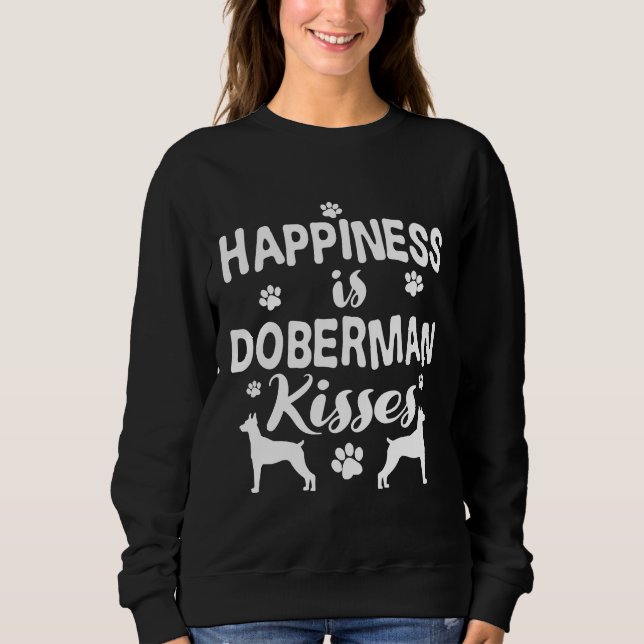 Sweatshirt Cute Doberman Pincher (Devant)