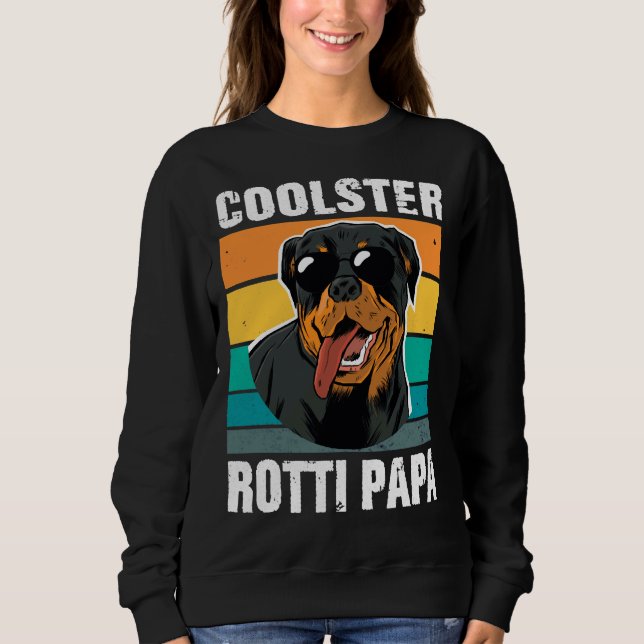 Sweatshirt Cute Dog Daddy Vintage Rottweiler Dog Trainer (Devant)