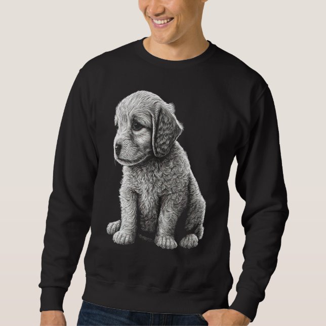 Sweatshirt Cute Dog Graphic Puppy Illustration 1 (Devant)