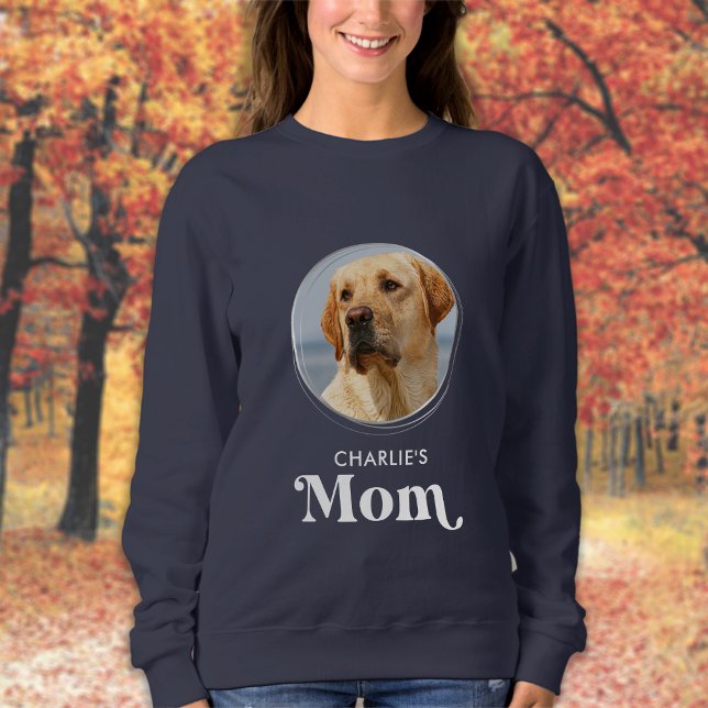 Sweatshirt Cute Dog MOM Personnalisé Retro Photo pour animal  (Créateur téléchargé)