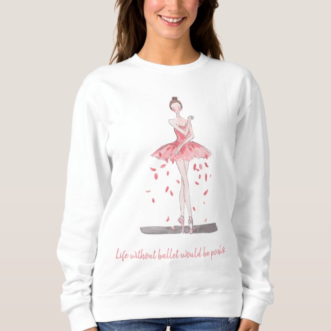 Sweatshirt Cute Femmes ballerine danseuse tutu ballet sweatsh (Devant)