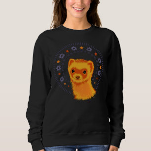 Sweatshirt Cute ferret art adorable animal