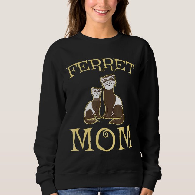 Sweatshirt Cute Ferret Maman Hommes Femmes (Devant)