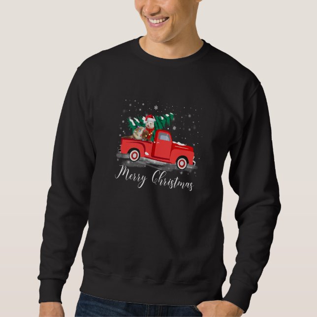 Sweatshirt Cute Ferret Truck Merry Christmas Animal Ferret  X (Devant)