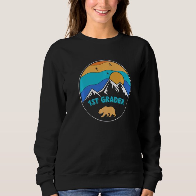 Sweatshirt Cute First Day Back To School Sunset 1st Grader (Devant)