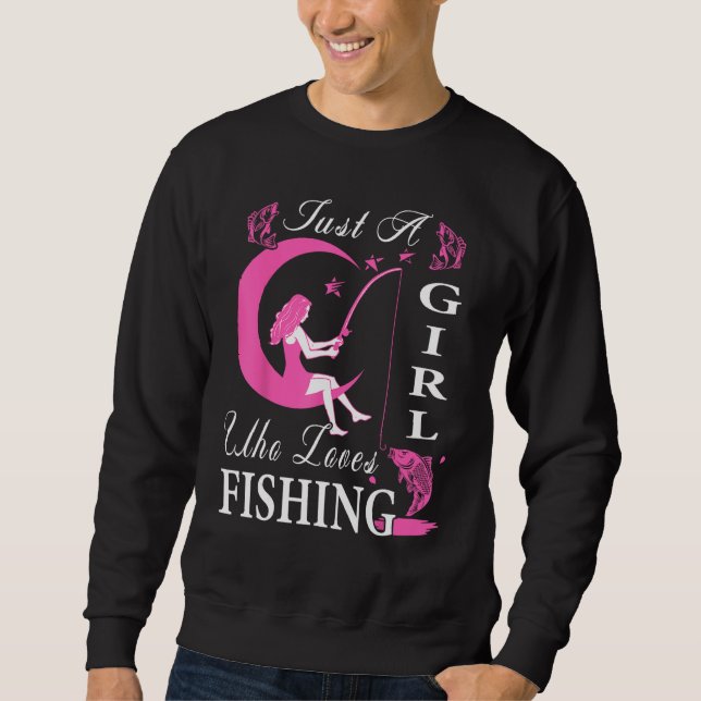 Sweatshirt Cute Fishing For Women Girls Kids Fisher Fisherman (Devant)